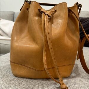 Madewell leather bucket bag